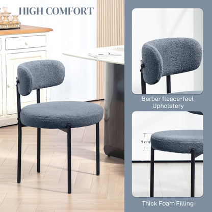 Juego de 4 sillas de comedor modernas acolchadas