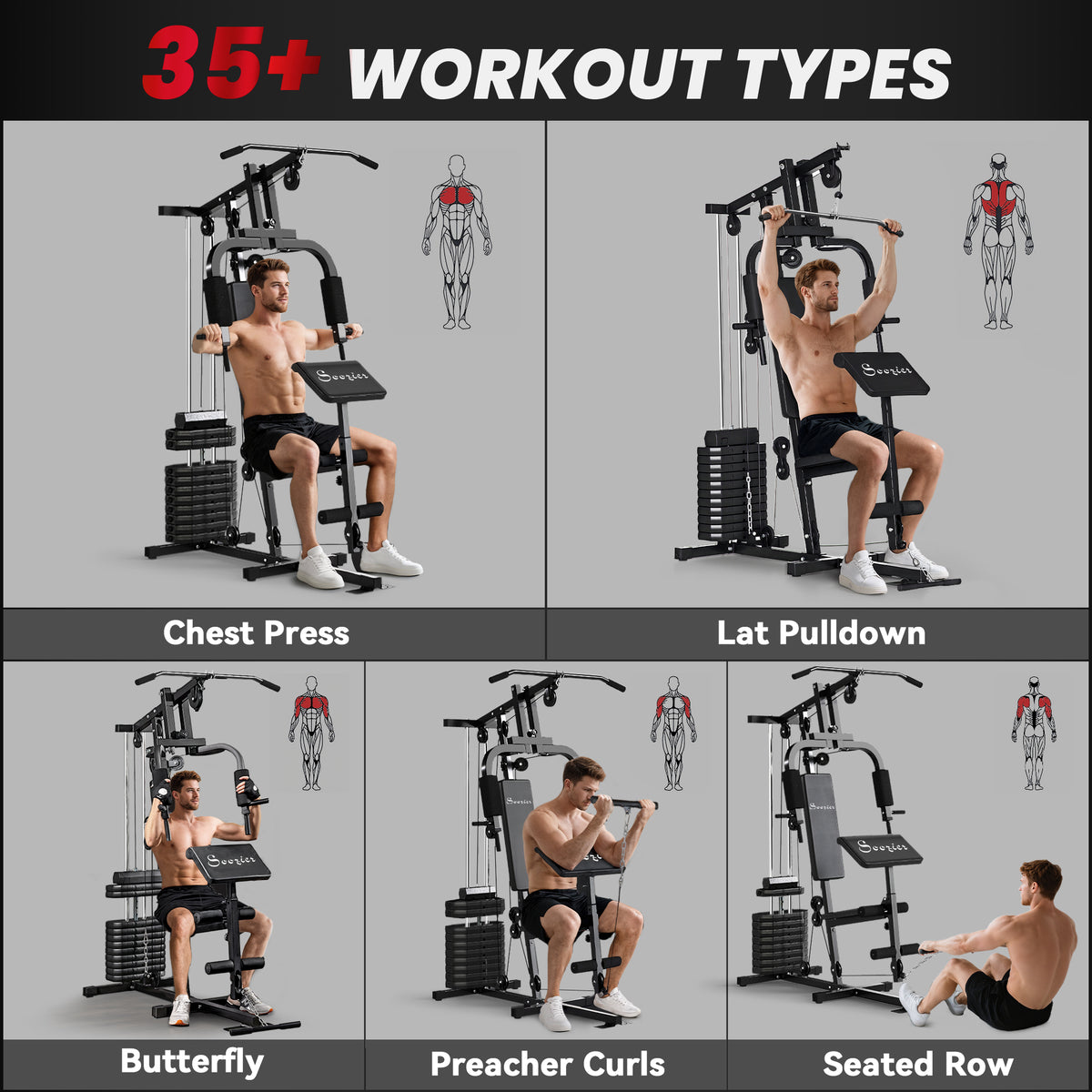 Máquina multifunción de entrenamiento 65 kg