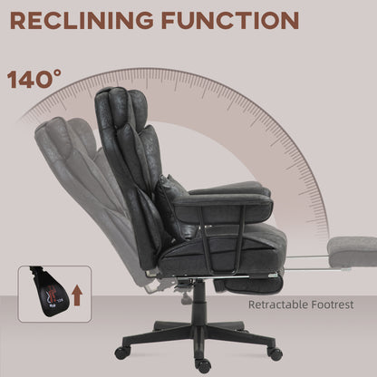Silla de oficina ergonómica de gran tamaño con reposapiés