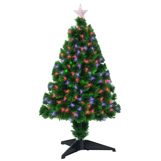 Prelit Artificial Christmas Tree 2.5ft Fibre Optics
