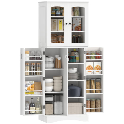 Kitchen Pantry Cabinet with Acrylic Doors
