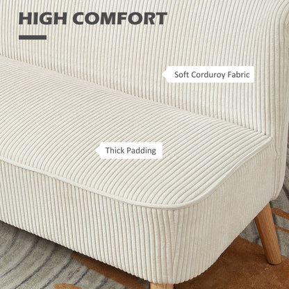 Sofa 2 seater modern upholstered rubber wood legs