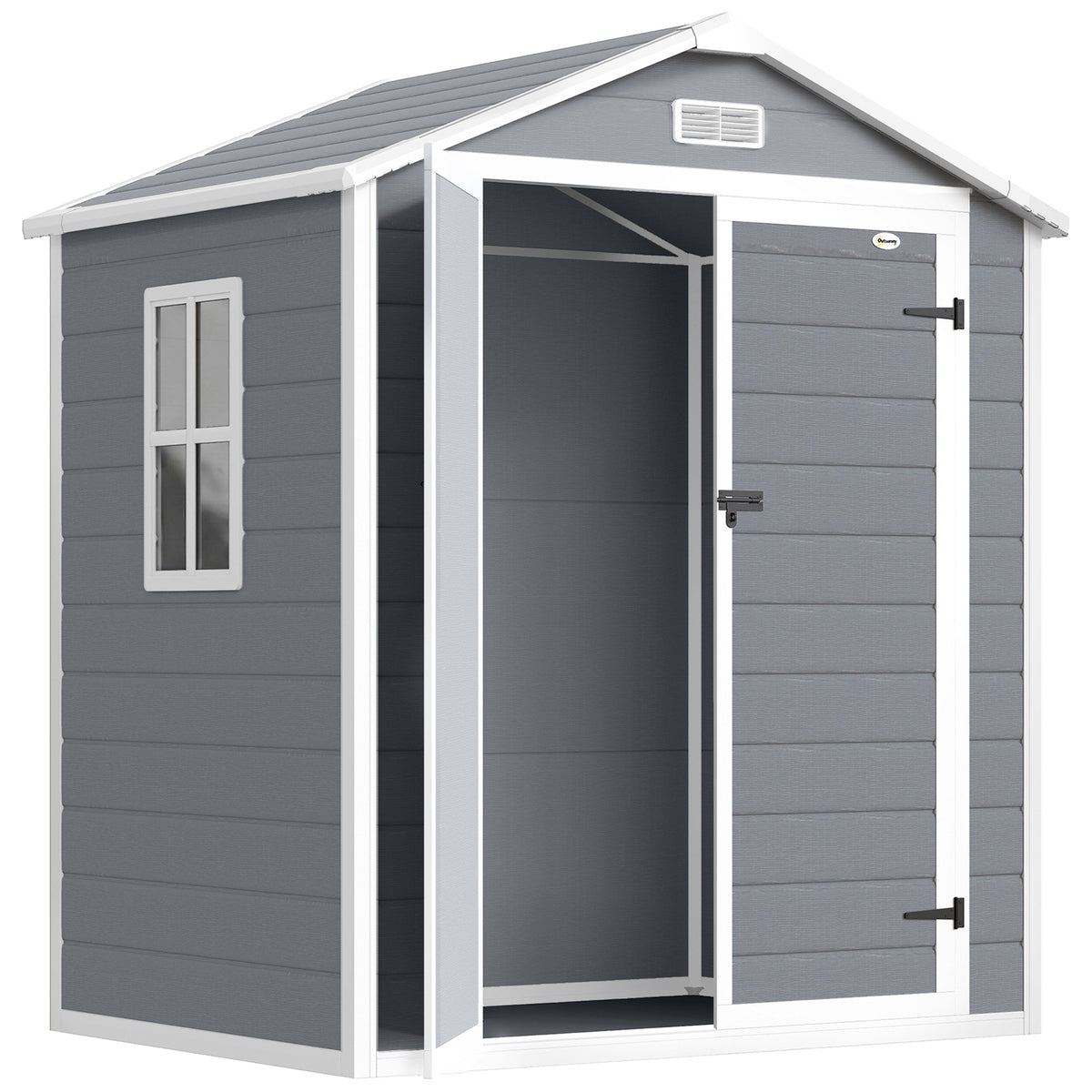 Plastic Garden Shed with Double Doors and Lock