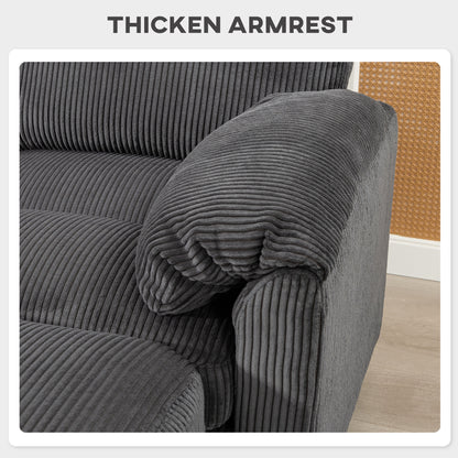 Modular U-Shaped Sectional Sofa in Corduroy