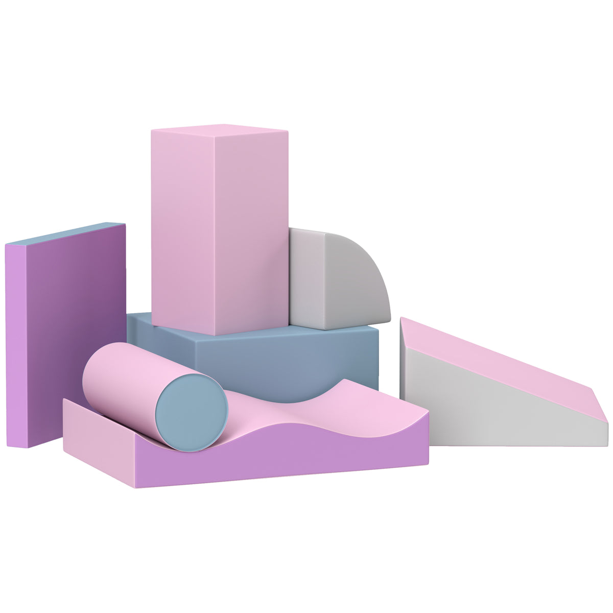 Modular Foam Climbing Play Blocks Set of 7 for Toddlers