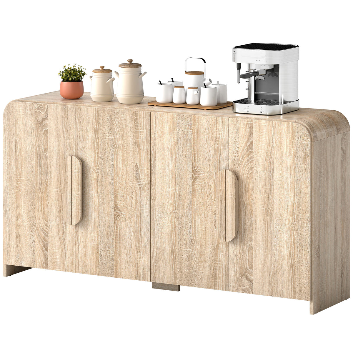Aparador de cocina moderno con puertas de cierre suave