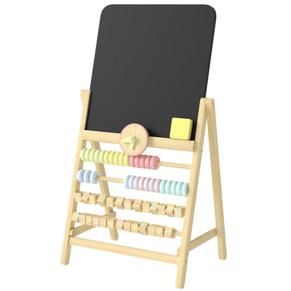 Caballete de arte para niños de madera de doble cara