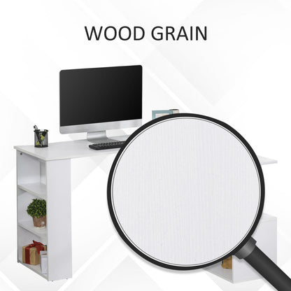 L-Shaped Desk 360° Rotating with Storage