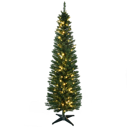Pre-Lit Slim Pencil Artificial Christmas Tree 6 ft