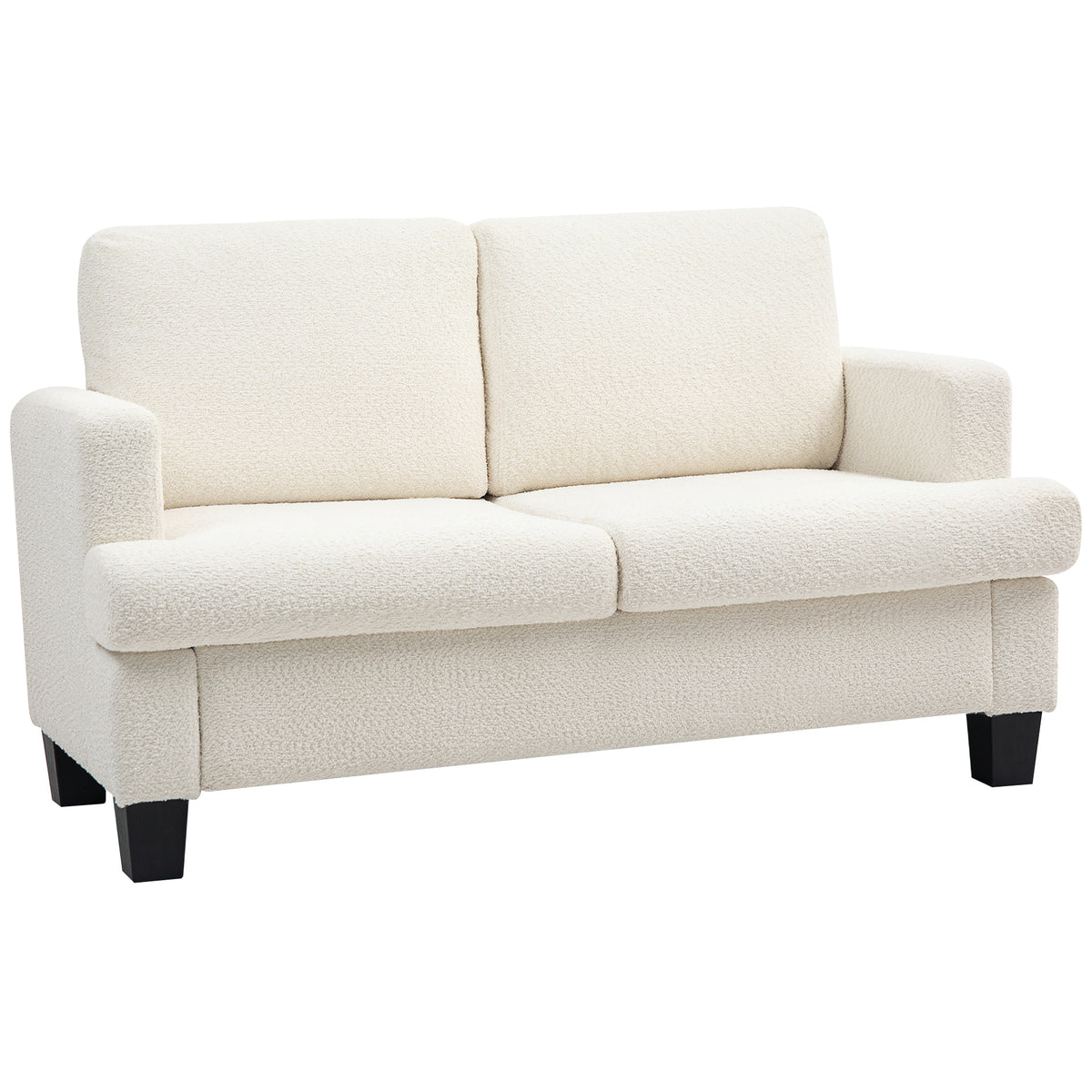 2-Seater Chenille Loveseat Sofa with Washable Cushions