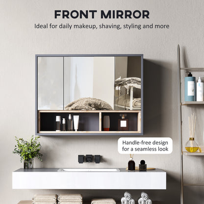 Wall mounted bathroom medicine cabinet with mirror