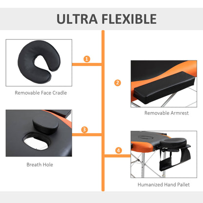 Professional foldable aluminum massage table