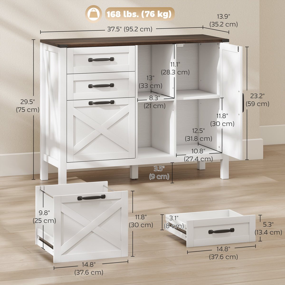 Lateral Filing Cabinet Farmhouse Style