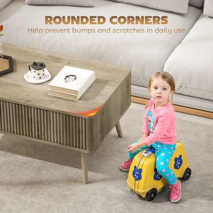 Lift top coffee table with storage