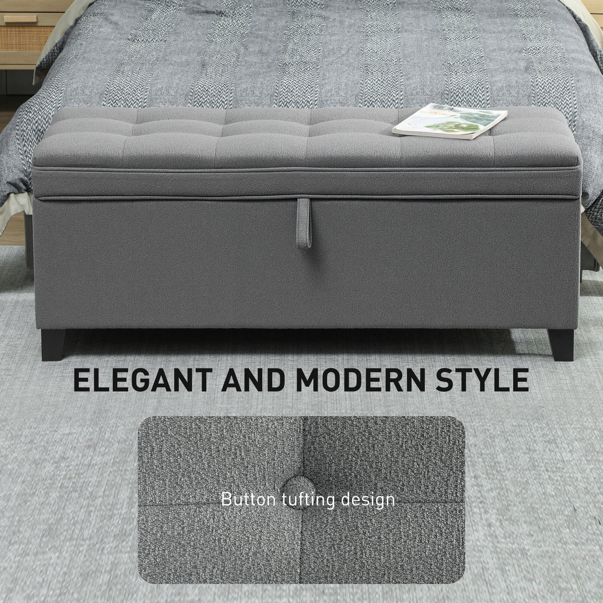 Linen Storage Ottoman Bench