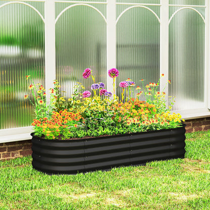 Raised Garden Bed Galvanized Steel 150 x 60 x 30 cm