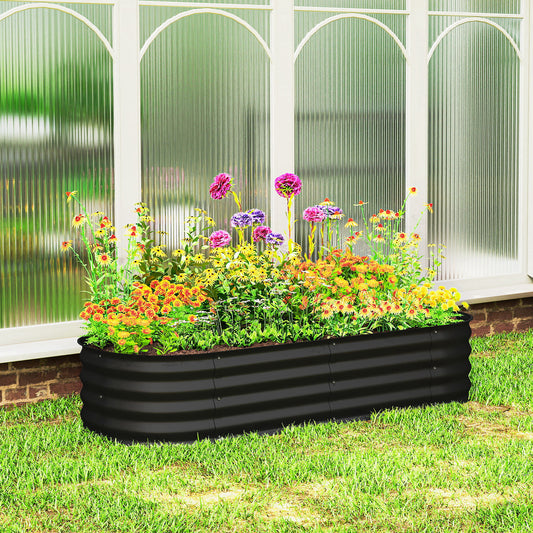 Raised Garden Bed Galvanized Steel 150 x 60 x 30 cm