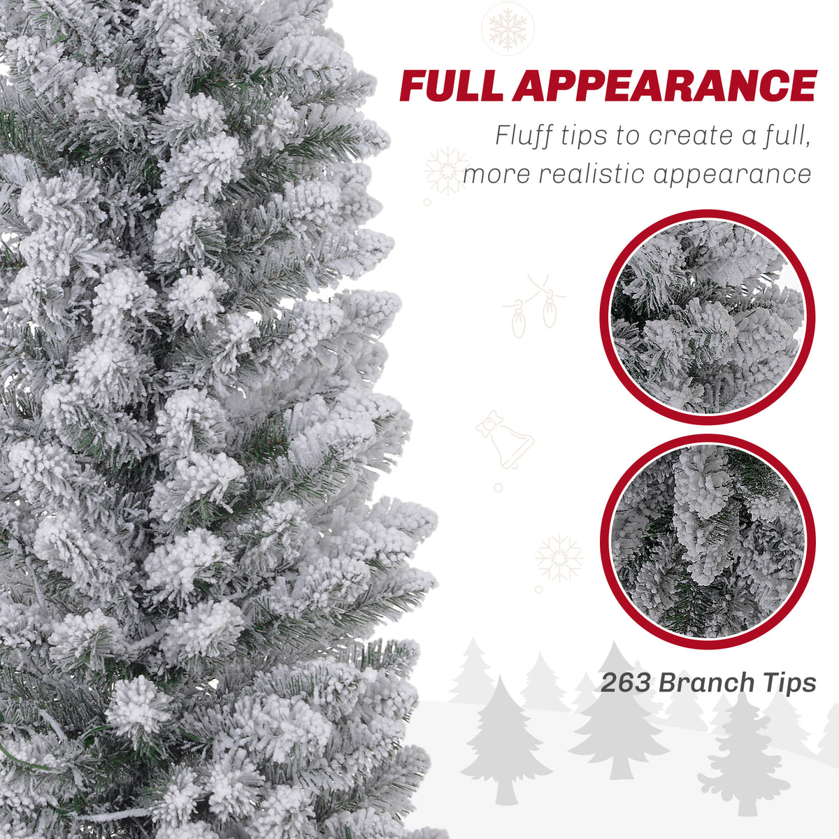 Artificial prelit pencil Christmas tree