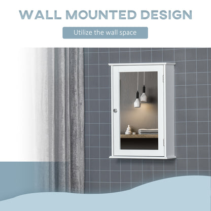 Wall-Mounted Medicine Cabinet with Mirror and Shelves