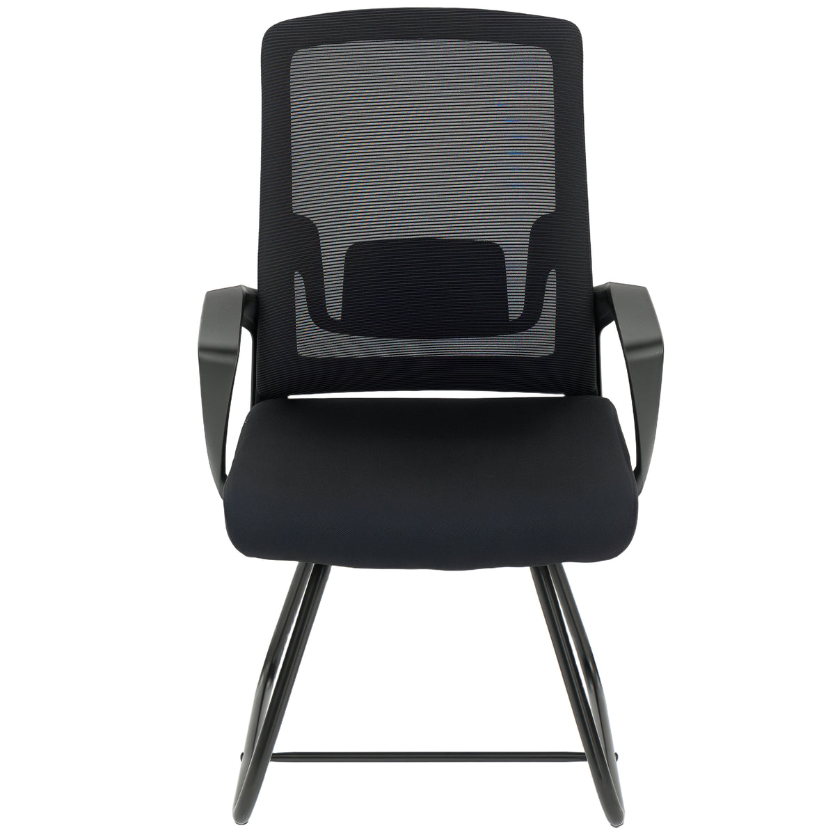 Office Chair No Wheels Lumbar Support Mesh Back