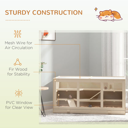 Wooden hamster cage