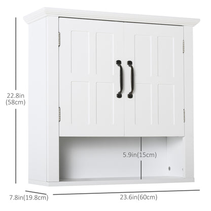 Armario de pared para baño con estante ajustable