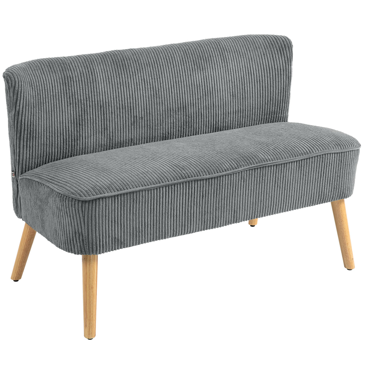 Sofa 2 seater modern upholstered rubber wood legs
