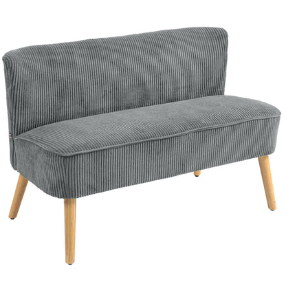 Sofa 2 seater modern upholstered rubber wood legs