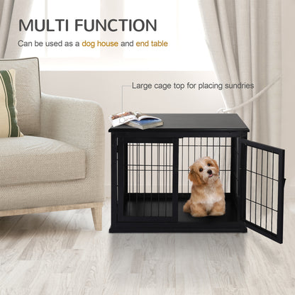 Dog Crate End Table Double Door 26 Inch