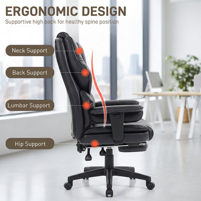 Big and Tall Ergonomic Office Chair in PU Leather