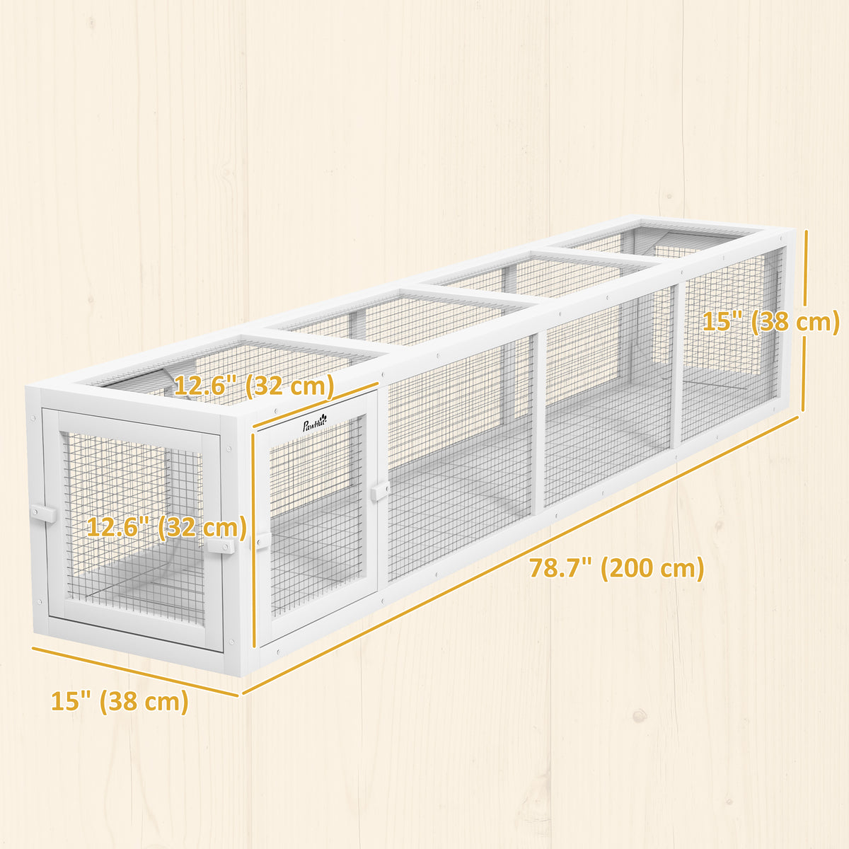 Cat tunnel extendable 79 inch L-shape outdoor enclosure