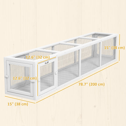 Cat tunnel extendable 79 inch L-shape outdoor enclosure