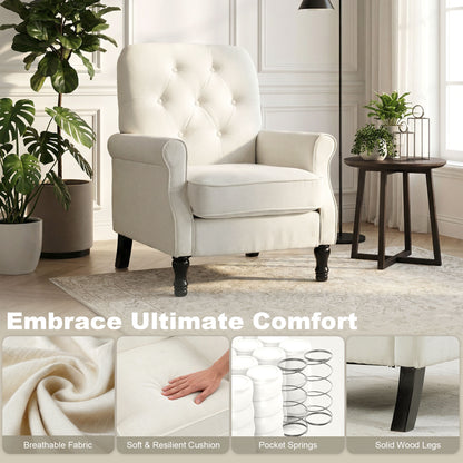 Accent armchair mid-century modern style