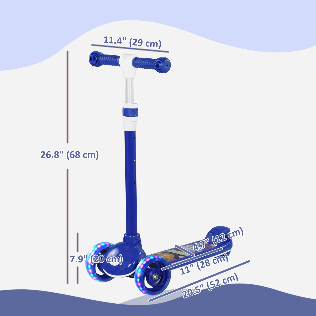 3 wheel kids scooter adjustable height