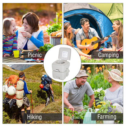 Portable Camping Toilet with Flush Tank 20 L