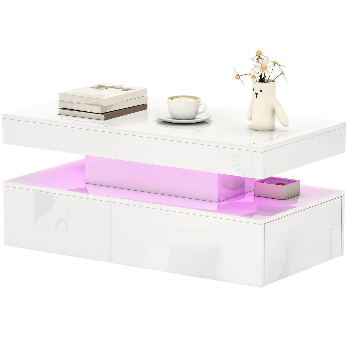 LED Coffee Table with Storage