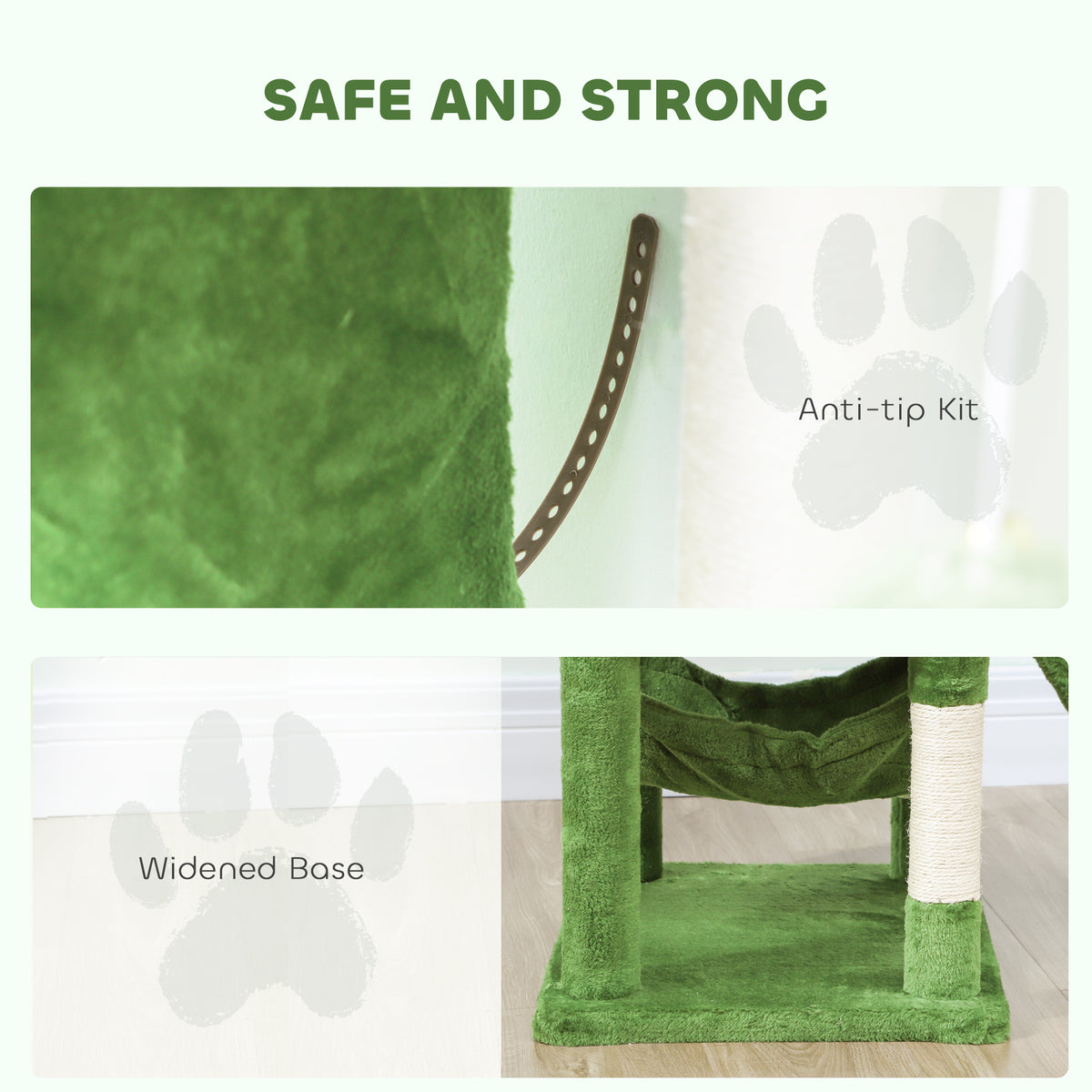 Multi-Level Cat Tree 177 cm with Condos and Hammock