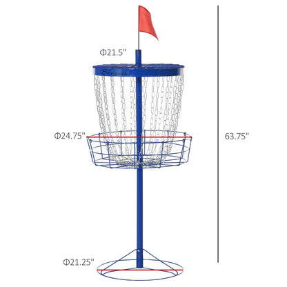 Portable Disc Golf Basket 24-Chain with Carry Bag