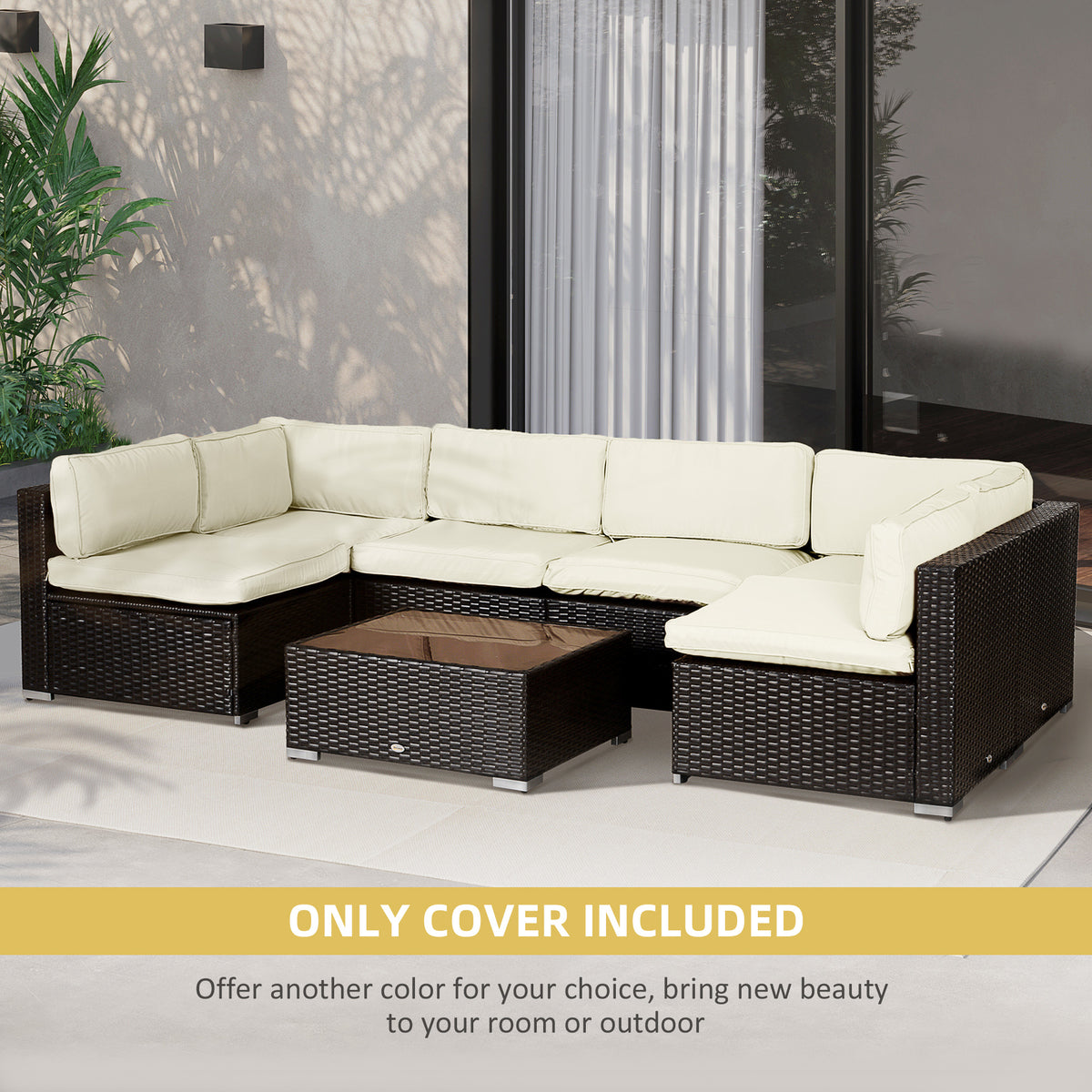 Patio cushion covers set 14 pieces polyester