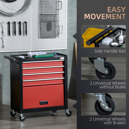 4-Drawer Rolling Tool Chest in Steel