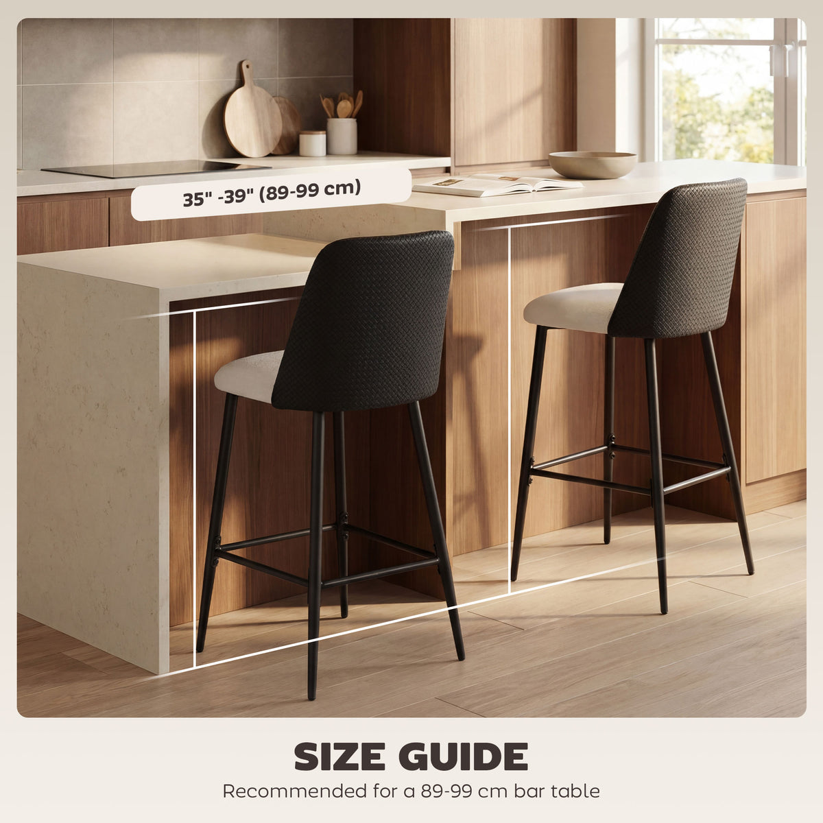 Bar stools set of 2 counter height 26 inch