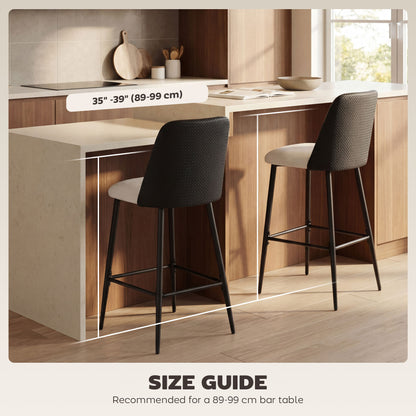 Bar stools set of 2 counter height 26 inch