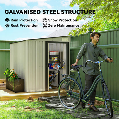 Galvanised Steel Lean-To Garden Storage Shed