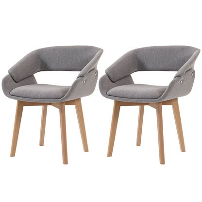 Sillas de comedor de lino acolchadas — Lote