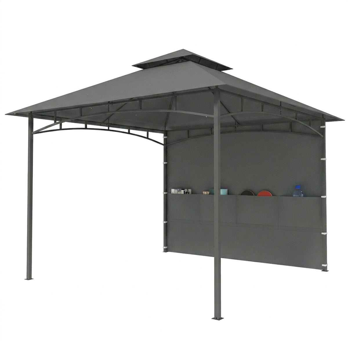 3x3m Double Roof Gazebo with Storage