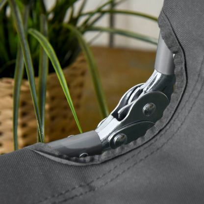 Folding Outdoor Lounge Chair with Adjustable Backrest