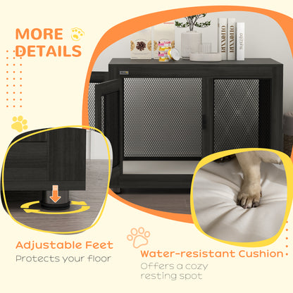 Dog Crate End Table Water-Resistant Cushion