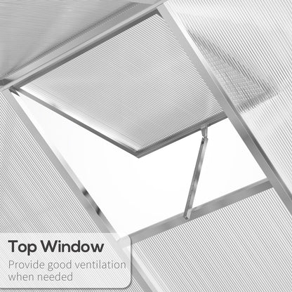 Greenhouse 183x189x195cm Polycarbonate Aluminum with Ventilation