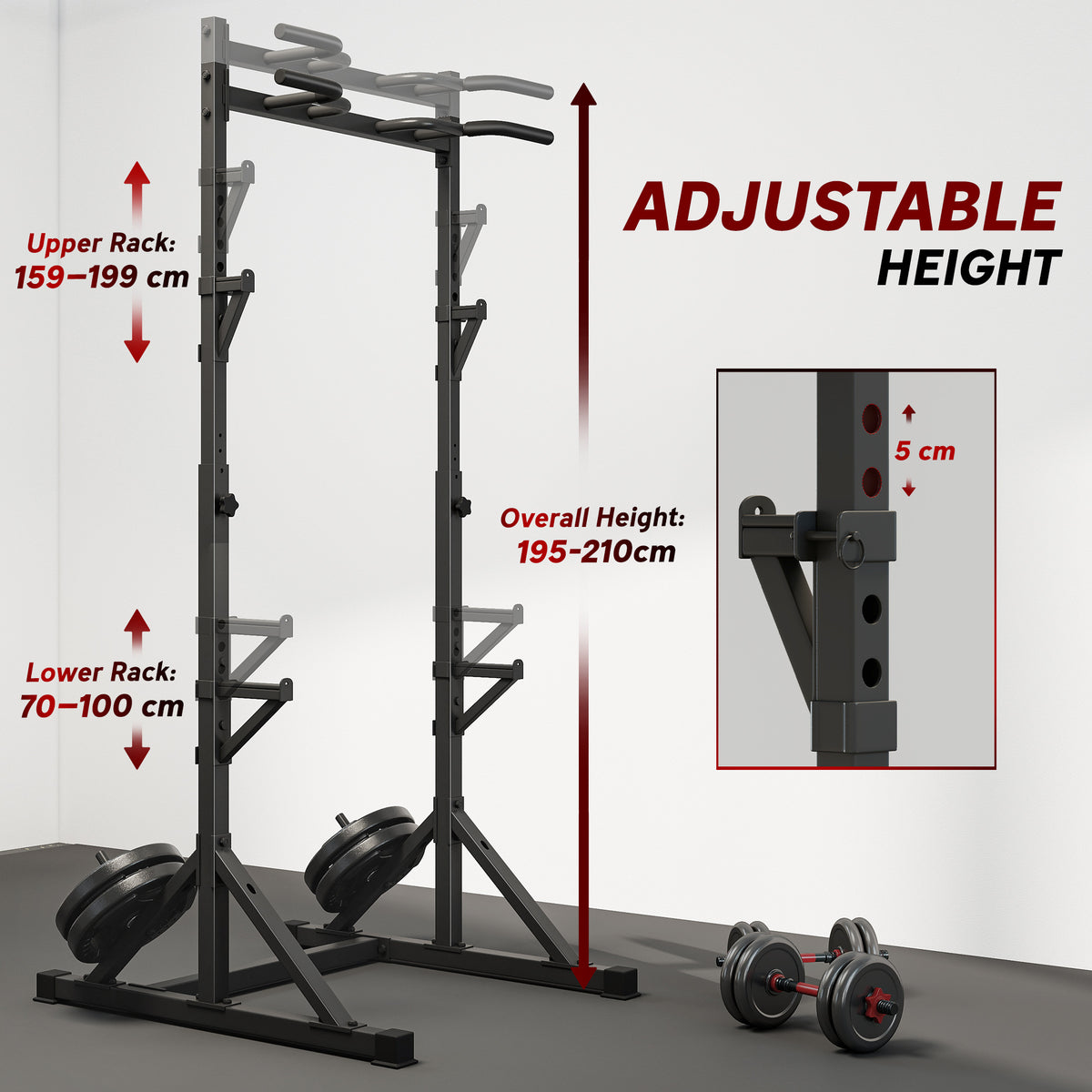 Adjustable power training fitness tower