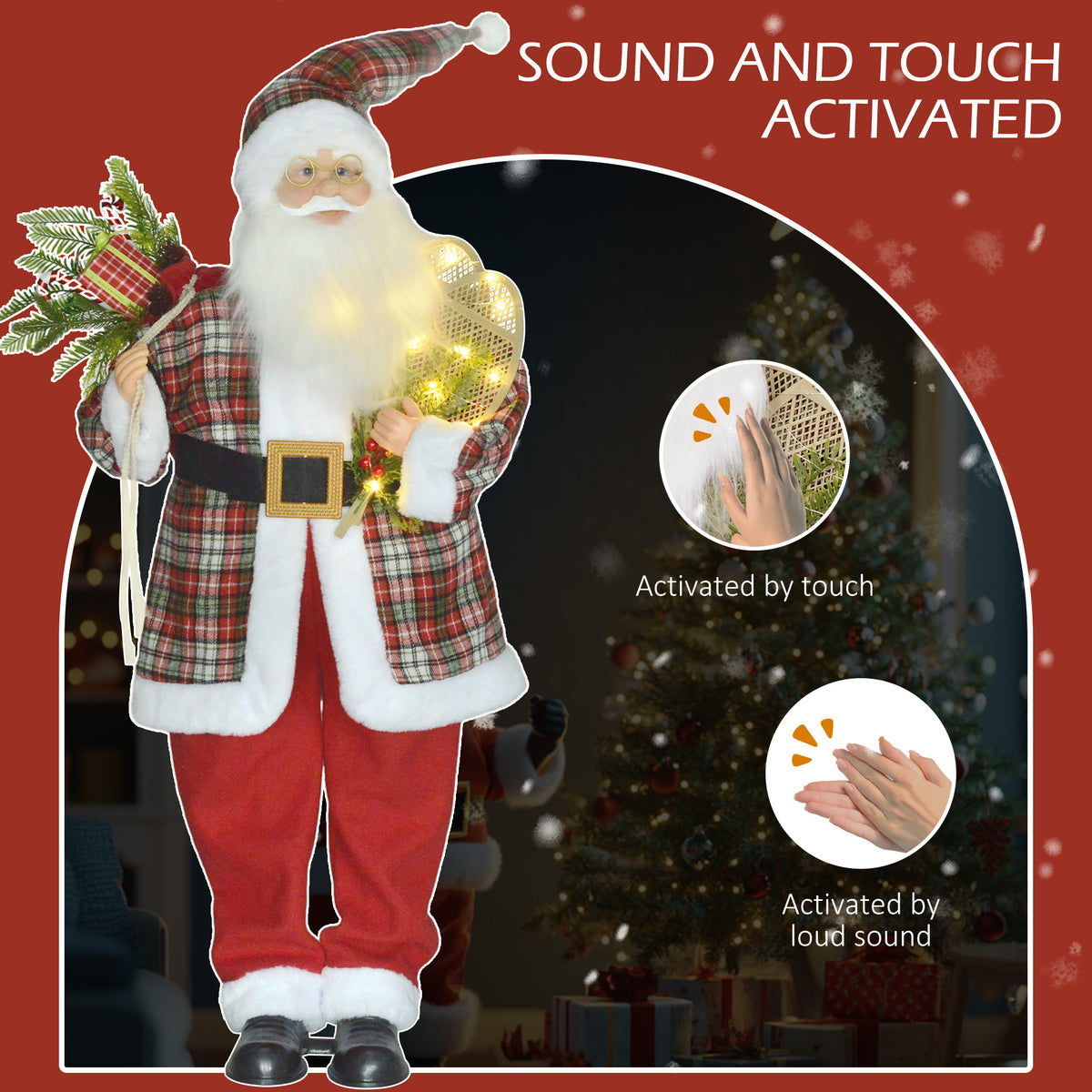 Life Size Animated Singing Dancing Santa 120cm